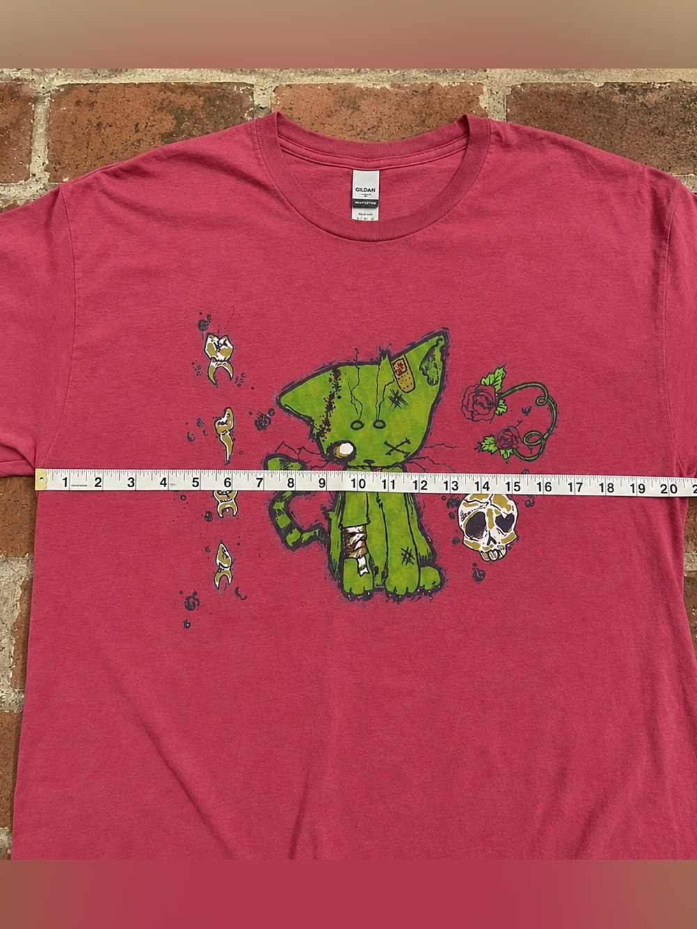 Gildan 5000 Heavy Cotton Tee in Coral, Y2K, Streetwear Size L - Picture 4 of 5